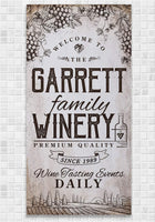 Personalized - Winery Family - Canvas