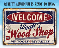 Personalized - Wood Shop - Metal Sign