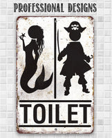 Pirate Mermaid Toilet - Metal Sign