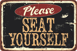 Please Seat Yourself - Metal Sign