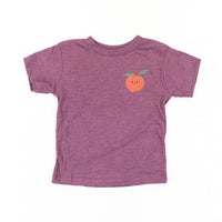 Pocket Fruit (Front) w/ Group of Smiley Fruit (Back) - Child Tee