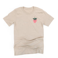 Pocket Fruit (Front) w/ Group of Smiley Fruit (Back) - Unisex Tee