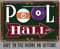 Pool Hall - Metal Sign