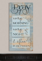Pray Every Morning - Canvas