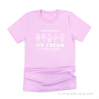 Professional Ice Cream Taste Tester -  Single Cone on Back - Unisex Tee