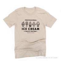 Professional Ice Cream Taste Tester -  Single Cone on Back - Unisex Tee