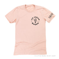Ice Cream Queen - (Pocket Size) - Ice Cream Sleeve Detail  - Unisex Tee