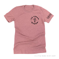 Ice Cream Queen - (Pocket Size) - Ice Cream Sleeve Detail  - Unisex Tee