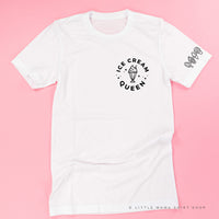 Ice Cream Queen - (Pocket Size) - Ice Cream Sleeve Detail  - Unisex Tee