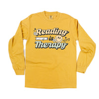 Reading is Therapy - Long Sleeve Comfort Colors Tee
