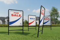 Realtor Signs and frames with background 
