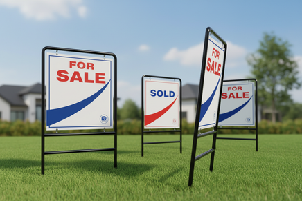 Realtor Signs and frames with background 