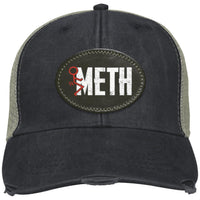 Recovery Distressed Snapback Hat | Inspiring Sobriety | F#CK Meth