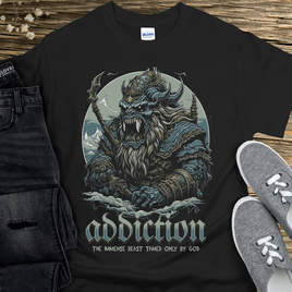 Recovery T-Shirt | Inspiring Sobriety |  Addiction, The Immense Beast Tamed Only By God