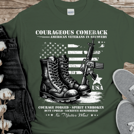 Recovery T-Shirt | Inspiring Sobriety | Courageous Comeback