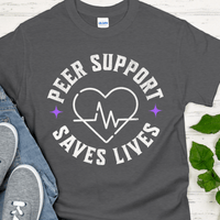 Recovery T-Shirt | Inspiring Sobriety |  Peer Support Saves Lives