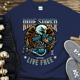 Recovery T-Shirt | Inspiring Sobriety |  Ride Sober, Live Free