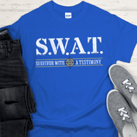 Recovery T-Shirt | Inspiring Sobriety | S.W.A.T. - Survivor With a Testimony