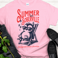 Recovery T-Shirt | Inspiring Sobriety |  Summer in Soberville Penguin