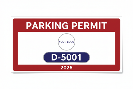 Rectangle Parking Permit Sticker