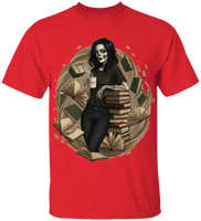Skeleton Book Girl T-Shirt
