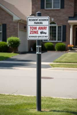 Resident Assigned Parking Tow Away Sign