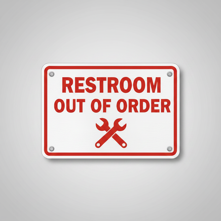 Restroom Out of Order Sign