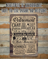 Retirement Rules - Metal Sign