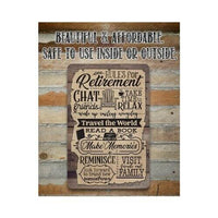 Retirement Rules - Metal Sign