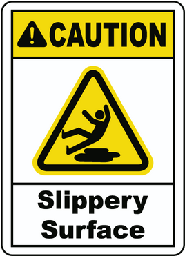 Caution Icy Surface Sign