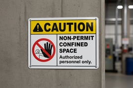 ⚠️ Caution Signs :    Caution Non-Permit Confined Space Sign -A15