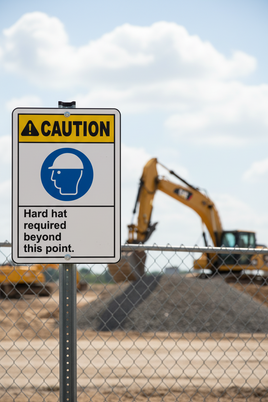 Hard Hat Required Beyond This Sign