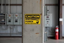 Caution Disconnect Power Sign