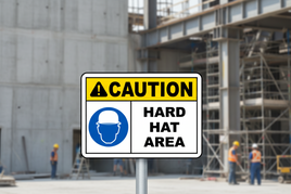 Caution Hard Hat Area Sign