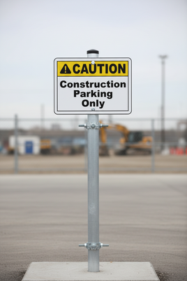 ⚠️ Caution Signs : Caution Construction Parking Only Sign