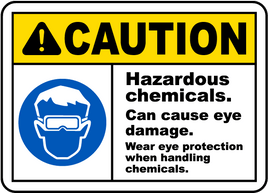 ⚠️ Caution Signs : Caution Hazardous Chemicals Sign