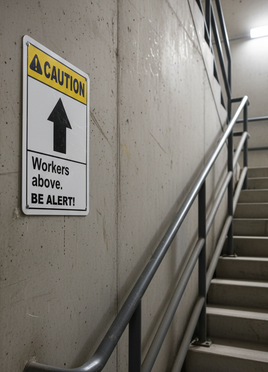 ⚠️ Caution Signs :Caution Workers Above Be Alert Sign