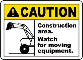 ⚠️ Caution Signs :Watch For Moving Equipment Sign