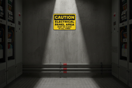 Electrical Panel Area Must Be Clear Sign