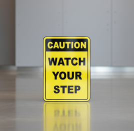 ⚠️ Caution Signs :Caution Watch Your Step Sign