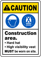 Construction Area PPE Sign
