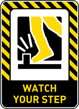 ⚠️ Caution Signs :Watch Your Step Sign