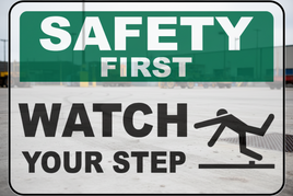 ⚠️ Caution Signs :Safety First Watch Your Step Sign