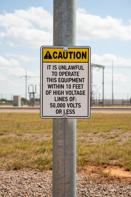 ⚠️ Caution Signs :Unlawful To Operate Within 10 Feet Sign