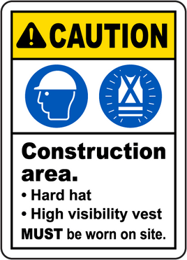 Construction Area PPE Sign