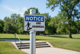⚠️ Caution Signs :Notice Use Handrail Sign