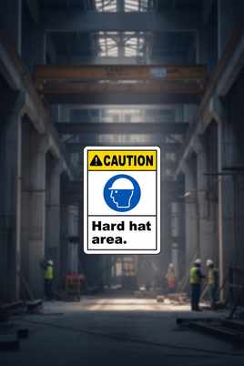 Caution Hard Hat Area Sign