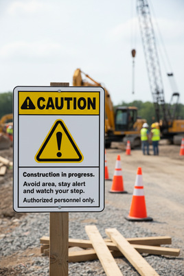 ⚠️ Caution Signs : Construction In Progress Sign