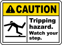 ⚠️ Caution Signs :Watch Your Step Tripping Hazard Sign