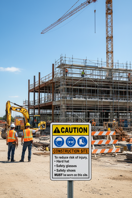 To Reduce Risk of Injury PPE Sign